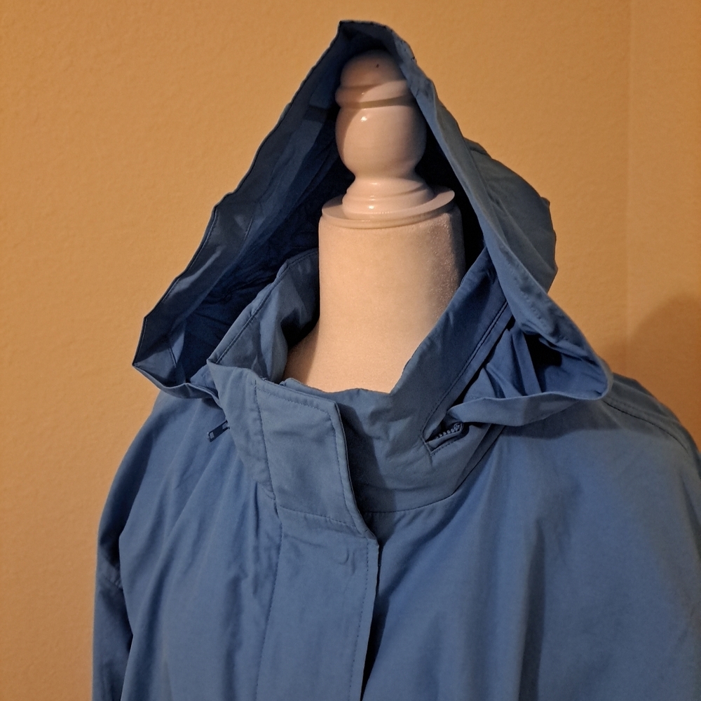 NWT Eileen Fisher Stand Collar Jacket  Sz L Blue Cotton Nylon Blend 2025 Season - Picture 3 of 12